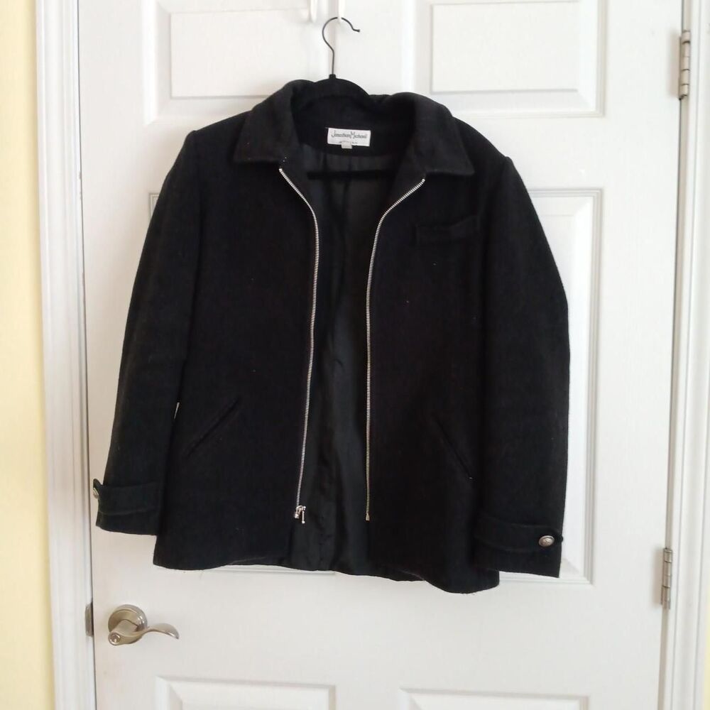 Vintage Jonathan Michael Black Wool Blend Jacket Size M